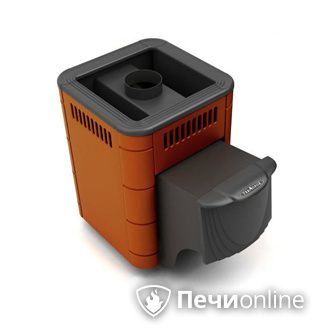 Дровяная банная печь TMF Оса Carbon терракота дверь антрацит в Волгограде