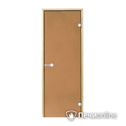 Дверь для бани Harvia Стеклянная дверь для сауны 7/19 коробка сосна бронза  D71901М в Волгограде